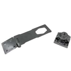 Gatehouse 4-1/2in Chrome Keyed Safety Hasp #0308994 {K}